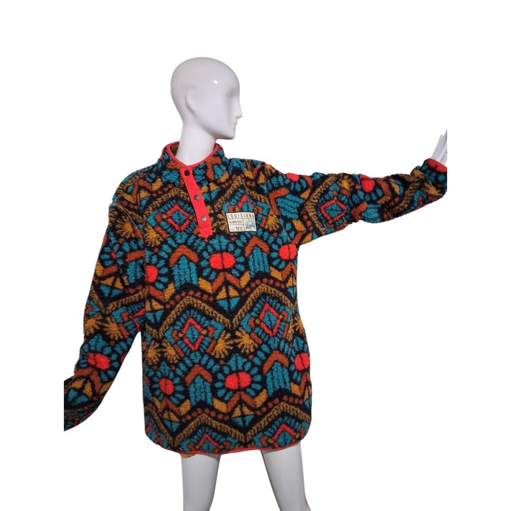 Home Free Fleece Louisiana Mens size XL Aztec‎ Southwestern Chunky Grung Sweater